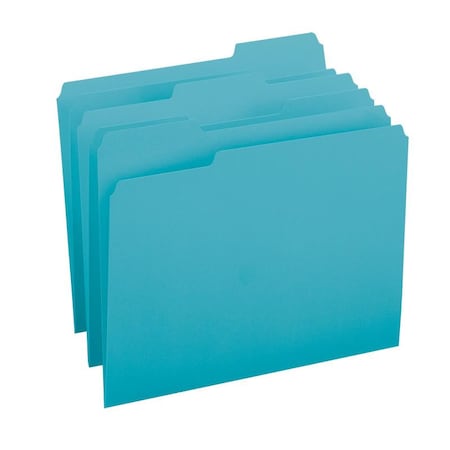 Smead Folder, File, Ltr, 1/3, Teal Pk SMD13143